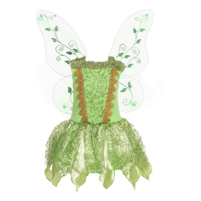Fantasia Vestido Tinker Bell Fada Verde Infantil 