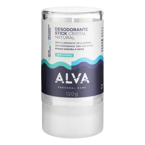 Desodorante Alva Cristal Sin Aluminio 120g 100% Natural