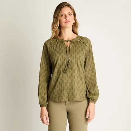 Blusa Verde Con Amarre