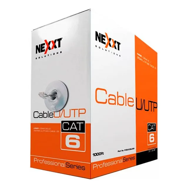 Rollo De Cable Utp Nexxt Cat6 305mts 100% Cobre Azul Tipo Cm