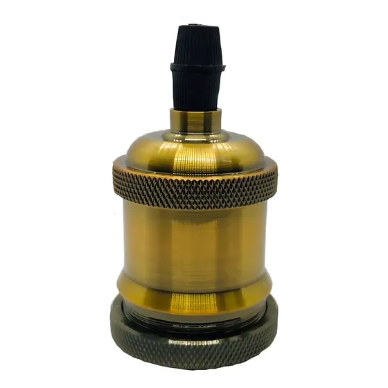 Soquete Em Metal Antigo Retro Vintage - Ouro Velho 127/220v