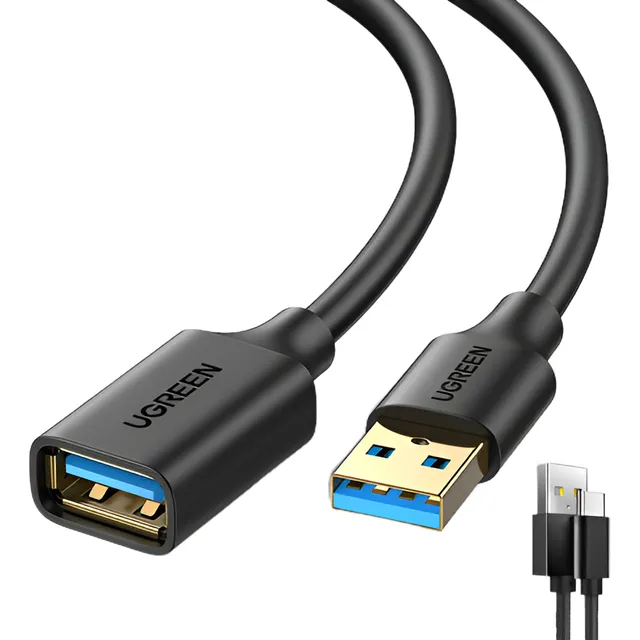 Cabo Extensor Usb 3.0 Ugreen Macho Fêmea 3m +cabo Usb-c