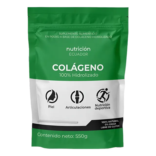 Colágeno 100% Hidrolizado Nutrición 550g Polvo