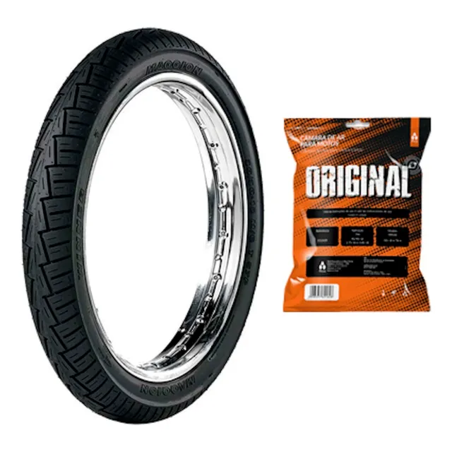 Kit Pneu Traseiro Aro 18 Winner 56p + Câmara De Ar Original