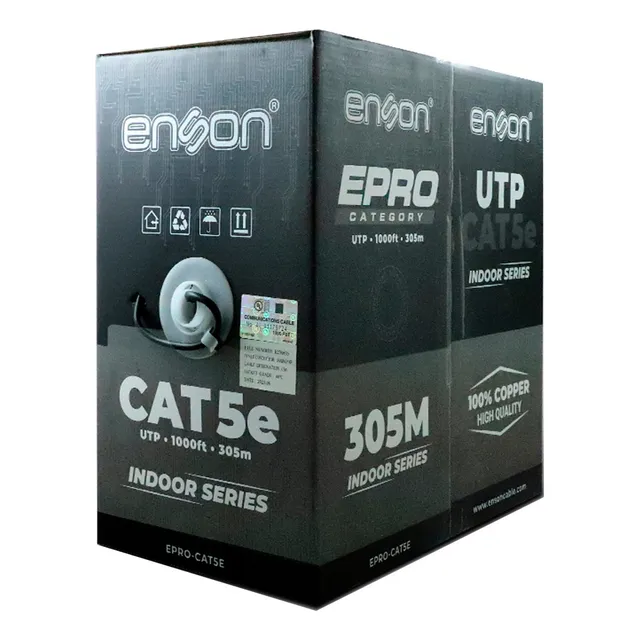 Cable Utp Cat5e Negro 305m 100%cobre Cal.24 Epro-cat5e Enson