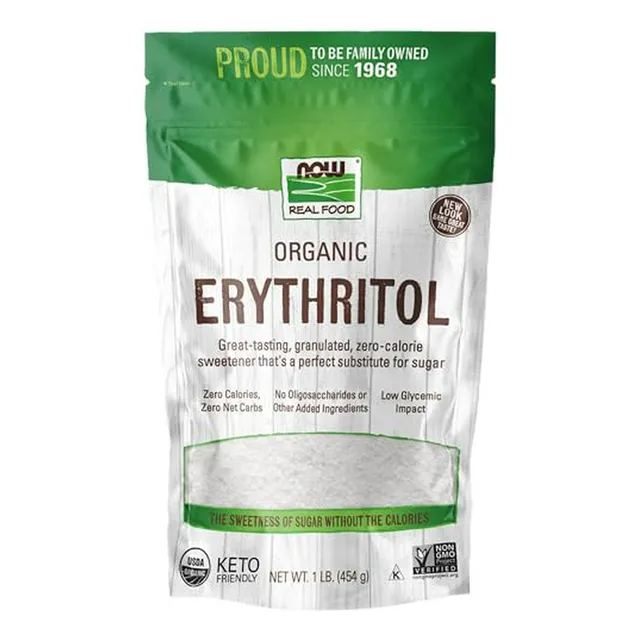 Edulcorante Orgánico Erythritol De Now Foods, Bajo En Calorí