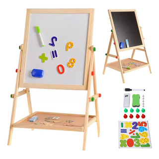 Pizarron Didactico Para Niños Con Caballete Doble Vista Pizarron Didactico Para Niños Con Caballete Doble Vista