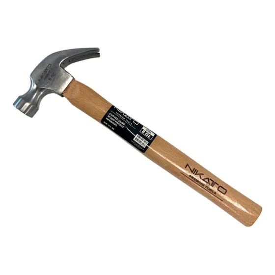 Martillo Carpintero Garra Curva Nikatto Mango De Madera 13oz