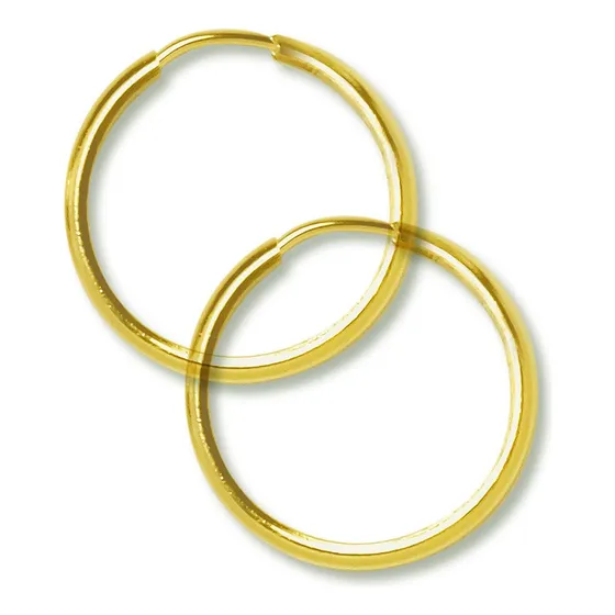 Aros Argollas 18mm Enchapado Oro 18k