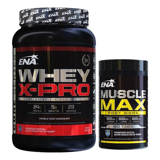 Proteina Whey X Pro Con Creatina Bcaa + Muscle Max Amino Ena
