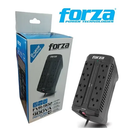 Regulador De Voltaje Protector Forza 900va / 450w  8 Tomas