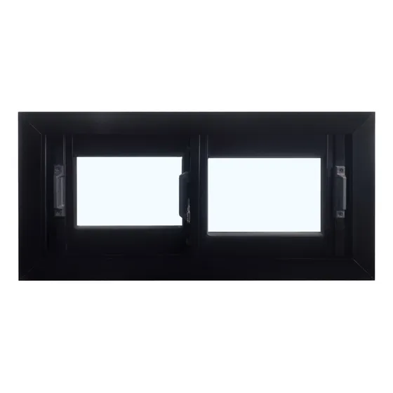 Ventana Ventiluz Herrero Baño Lebaux 40cm X 30cm Color Negro