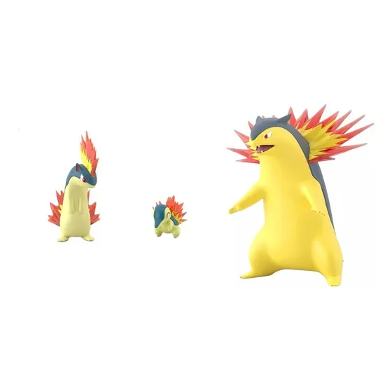 Typhlosion Quilava Cyndaquil Pokemon Scale Johto Set Figuras