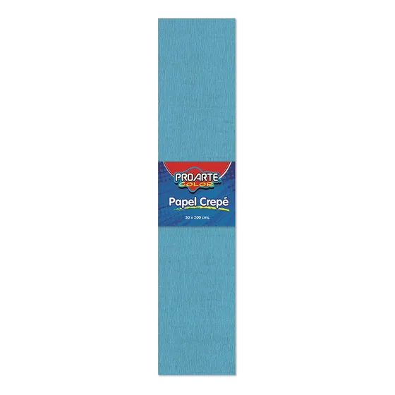 Papel Crepé 10 Pliegos De 50x200 Cms Proarte Color Celeste