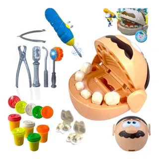 Massinha De Modelar Dentista Dente Kit Brinquedo Crianças Cor Completo Massinha De Modelar Dentista Dente Kit Brinquedo Crianças Cor Completo
