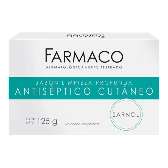 Farmaco Sarnol Jabón En Barra Antiséptico Cutáneo X 125g