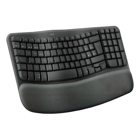 Teclado Inalámbrico Ergonómico Logitech Wave Keys Grafito Teclado Negro Idioma Español