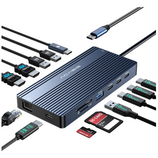 Hub Usb-c 14 Em 1 Com 3 Usb-c 10gbps 2 Hdmi 1 Usb-c 4k 60hz Hub Usb-c 14 Em 1 Com 3 Usb-c 10gbps 2 Hdmi 1 Usb-c 4k 60hz