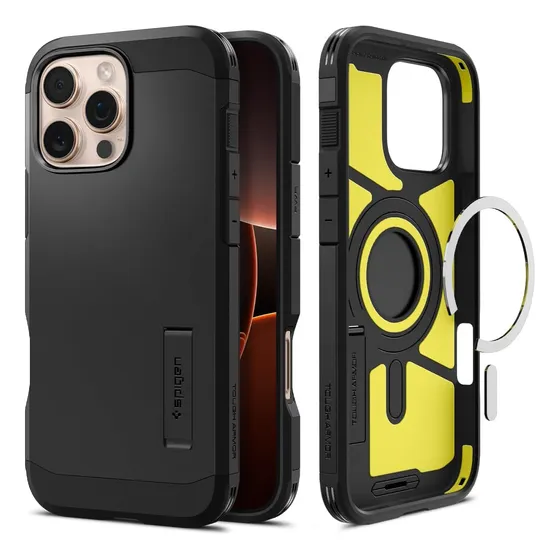 Fundas Spigen Tough Armor Para iPhone 16 Pro Max Negro