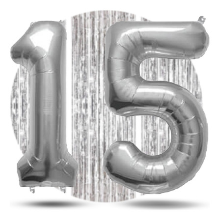 Combo 2 Globos Numeros Plateado Metalizado 80 Cm Con/stock Combo 2 Globos Numeros Plateado Metalizado 80 Cm Con/stock