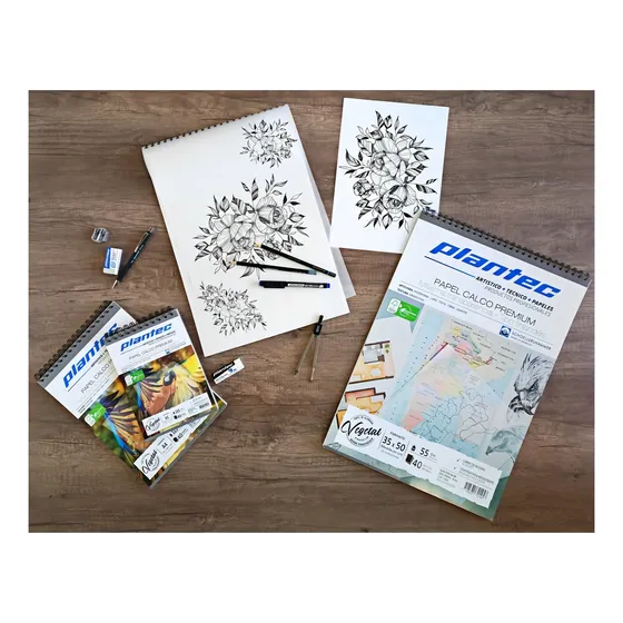 Papel Calco Plantec A5 X 40 H. 55 Gr. 15681 Calcar Color Blanco