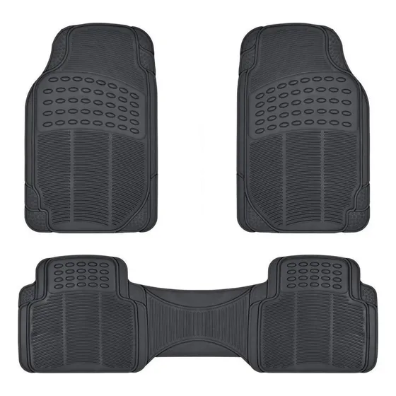 Cubre Alfombra Goma Pesada Universal 3 Piezas Auto Camioneta