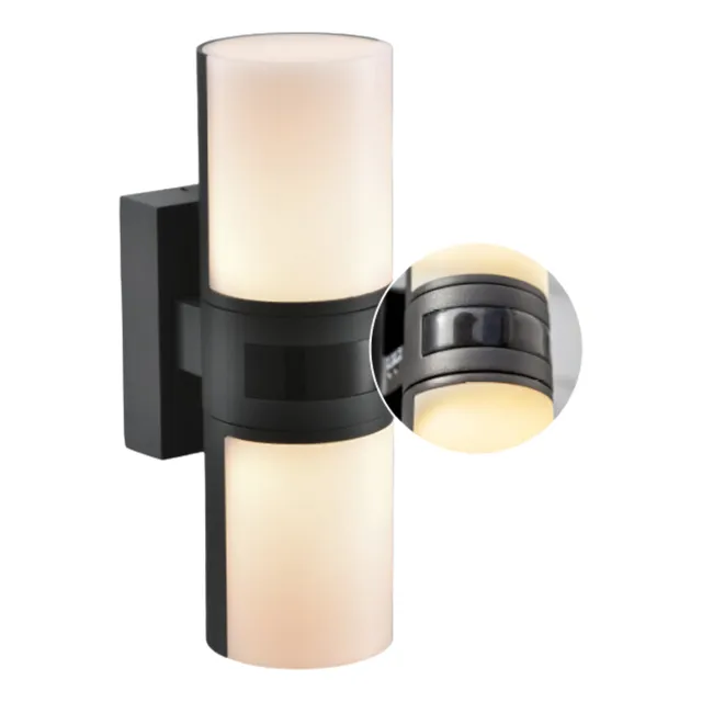 Lampara Luz Pared Aplique Led Sensor Mov Exteriores Pasadizo