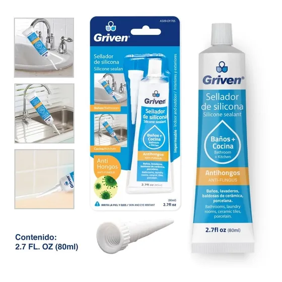 Silicon Sellador Transparente Antihongos 80ml 