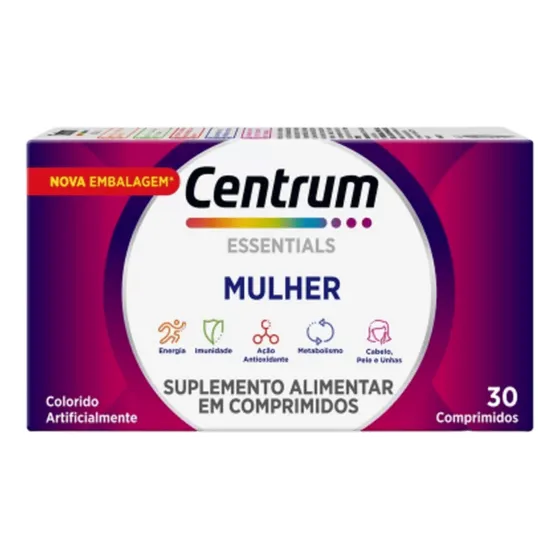 Centrum Essentials Mulher Com 30 Comprimidos 