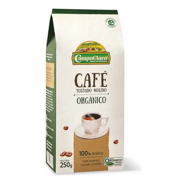 Café Orgánico Tostado Molido Campo Claro 250g - Graviola