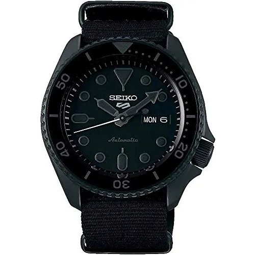 Seiko Hombres Srpd79 Deportes 5 Reloj Negro 42.5mm De B8pju