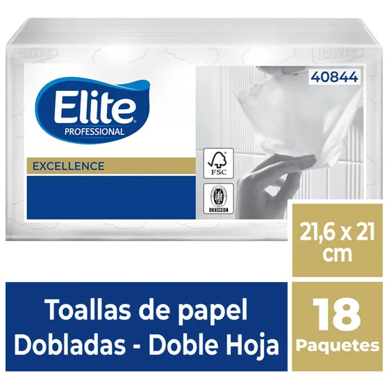 Toalla Interfoliada Elite - Caja 18 Pqts X 200 Hojas