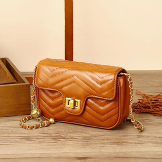 Bolsa De Couro Genuíno Mcfiger Small Square Chain Bolsa De Couro Genuíno Mcfiger Small Square Chain