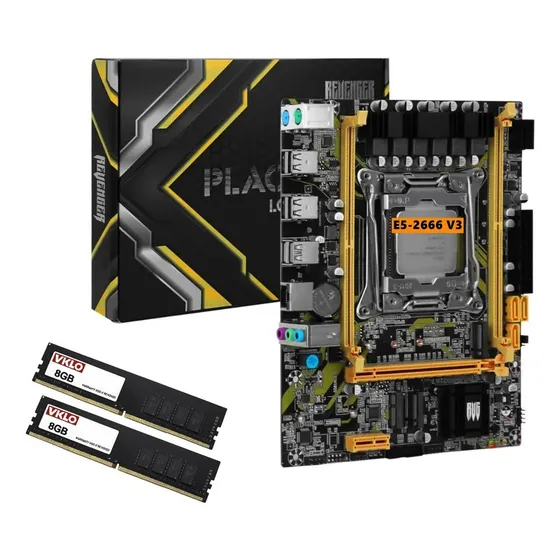 Kit Placa Mãe Xeon 2666v3 16gb Ddr4 2133mhz Matx Cor Kit 2660v3 16gb Ddr4