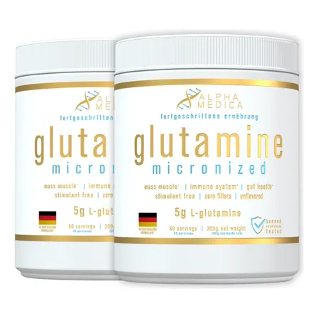 X2ud. L-glutamina 300 G 60 Porciones Sabor Natural Sin Sabor
