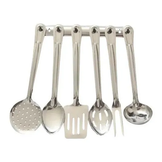 Set 7 Utensilios Eurochef Acero Inoxidable Cocina Espatula