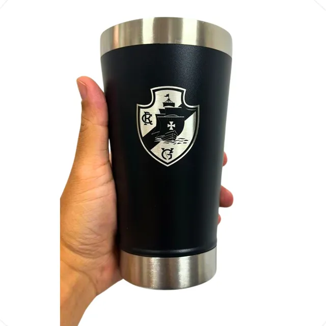  Copo Térmico Clube Futebol Inox Com Tampa E Abridor 473 Ml