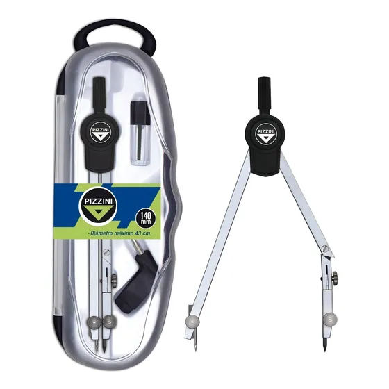 Compas Pizzini Pk227 Dibujo Tecnico Quiebre Minas Estuche