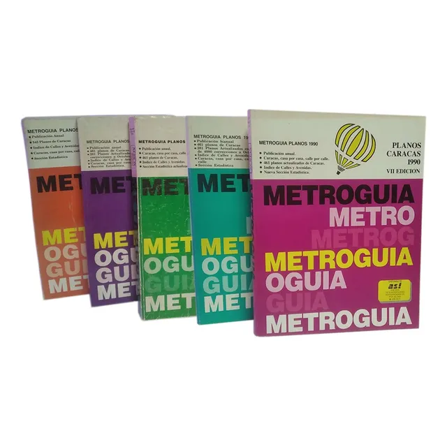 Metroguia Planos De Caracas - Inmuebles - Ediciones Antiguas