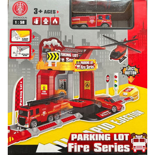 Estaciomaniento Estación Bomberos Con Vehículos Fire Series Estaciomaniento Estación Bomberos Con Vehículos Fire Series