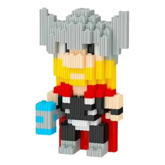 Mini Bloques Didáctico Dios Thor Avengers 3d Armable 530