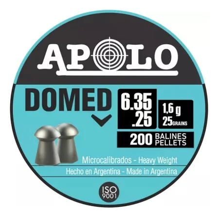 Postón Apolo Domed 6.35mm/25gr 400 U  ( 2 Latas )