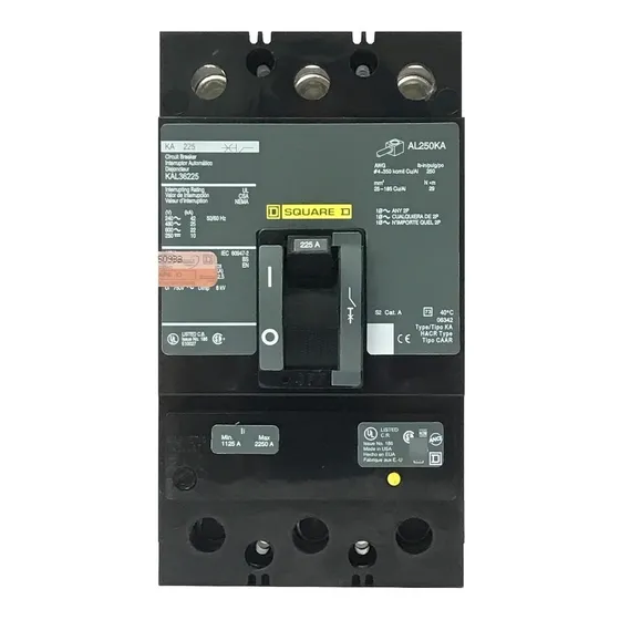 Interruptor Termomagnetico 225a Kal36225 Square D 225amp