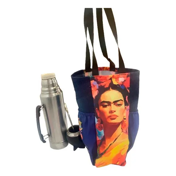 Matera Tela Jean Frida Kalho Personalizado Dia De La Madre Azul Oscuro