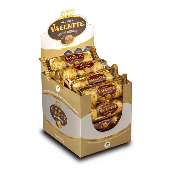 Chocolates Valentte Display 16 Paquetes De 3 Bombones