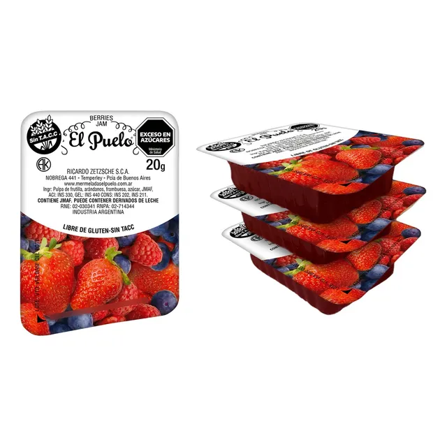 Mermelada Individual El Puelo Fruto De Bosque Caja X 120u
