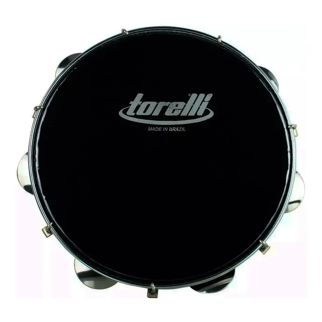 Torelli Injetado Tp301 Pandeiro Pele Preta 10