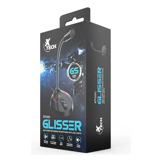 Microfono Alambrado Gaming Xts680 Xtech Luces