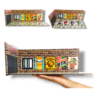 Porta Carrinhos Garagem 1:64 Compatível Com Hotwells Diorama Porta Carrinhos Garagem 1:64 Compatível Com Hotwells Diorama