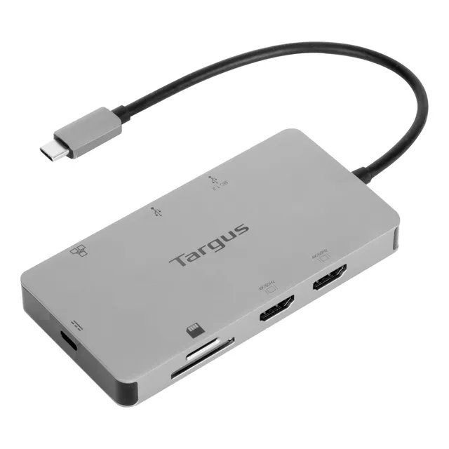 Base De Viaje Targus® Usb-c Dual Hdmi, X 3 W X D, Plateada,